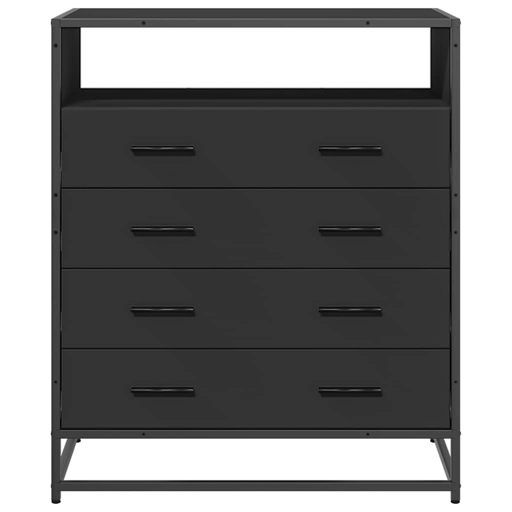 Schubladenschrank Schwarz 70x41x83,5 cm Holzwerkstoff