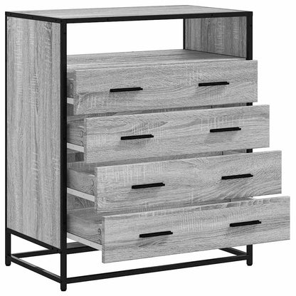 Schubladenschrank Grau Sonoma 70x41x83,5 cm Holzwerkstoff