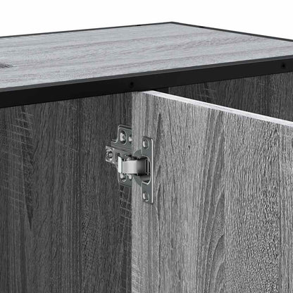 Waschbeckenunterschrank Grau Sonoma 80x33x60 cm Holzwerkstoff