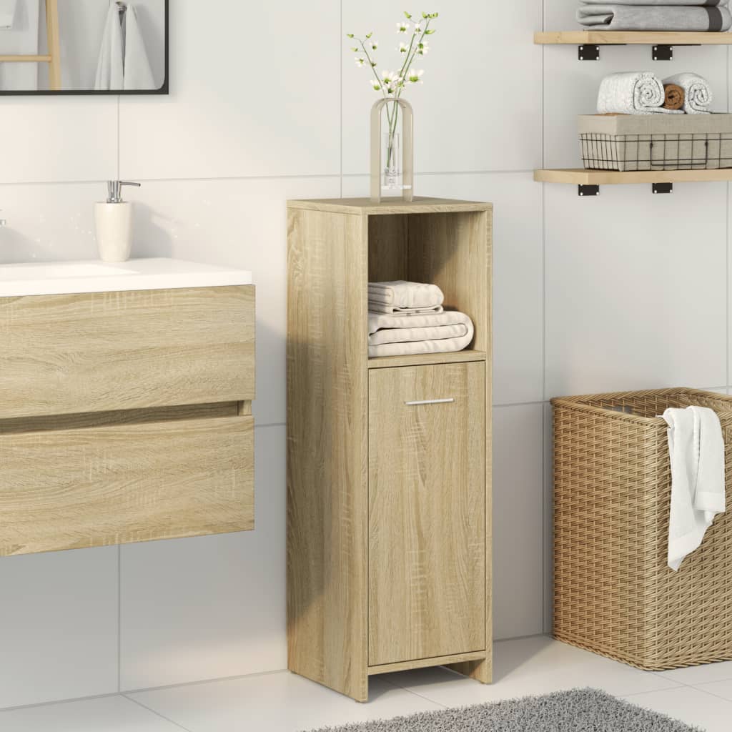 Badezimmerschrank Sonoma-Eiche 30x30x95 cm Holzwerkstoff