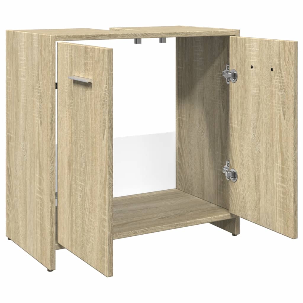 Waschbeckenunterschrank Sonoma-Eiche 60x33x60 cm Holzwerkstoff