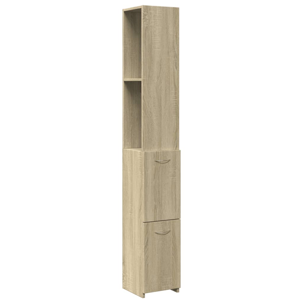 Badschrank Sonoma-Eiche 25x26,5x170 cm Holzwerkstoff