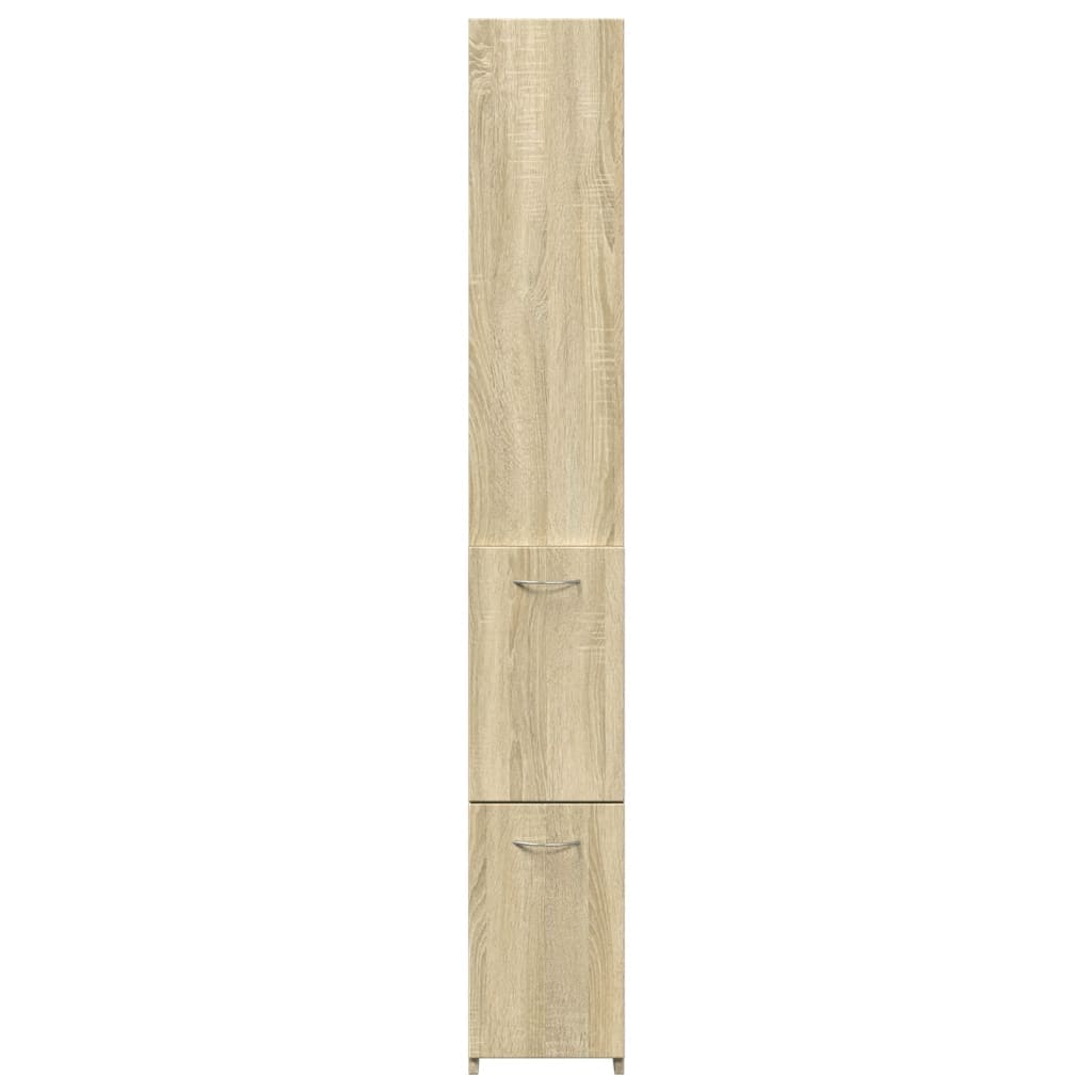 Badschrank Sonoma-Eiche 25x26,5x170 cm Holzwerkstoff