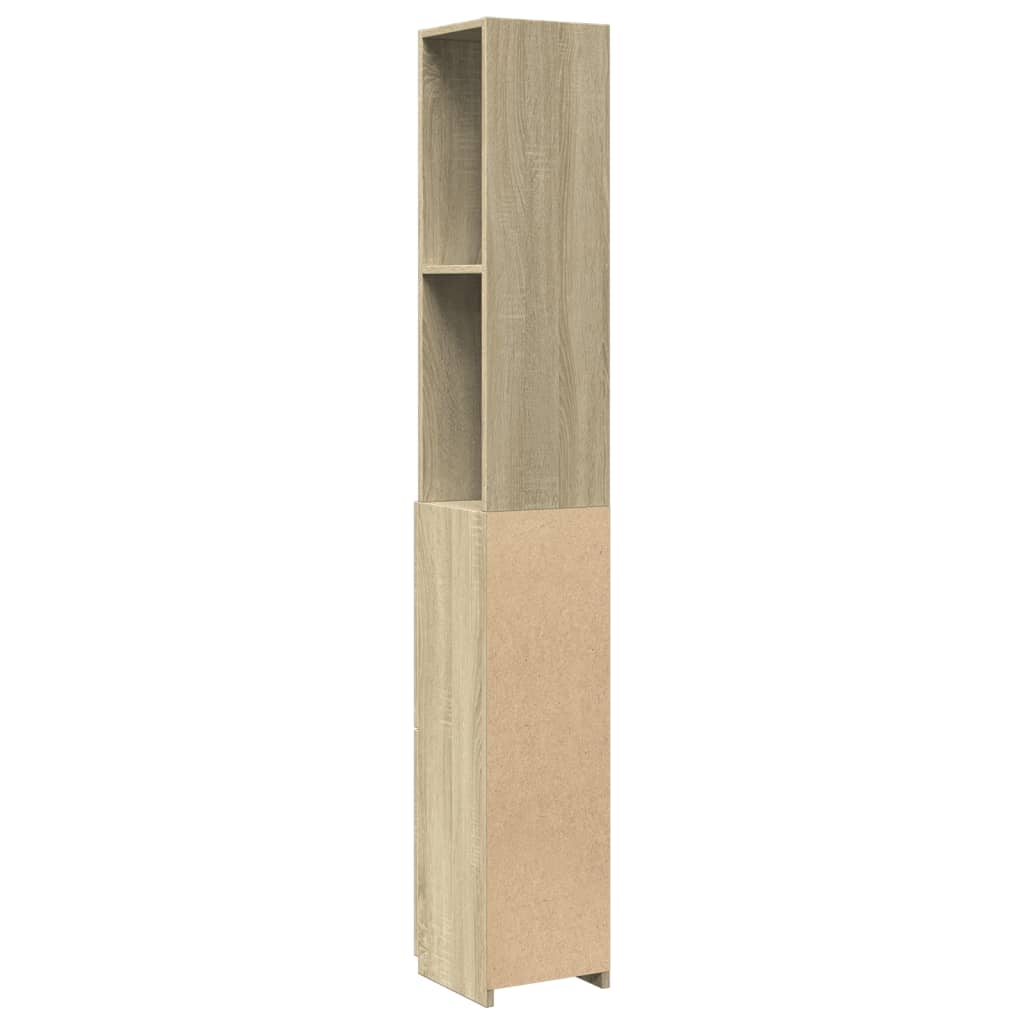 Badschrank Sonoma-Eiche 25x26,5x170 cm Holzwerkstoff