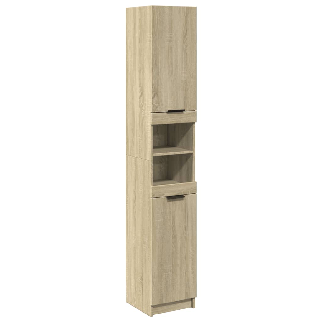 Badschrank Sonoma-Eiche 32x34x188,5 cm Holzwerkstoff