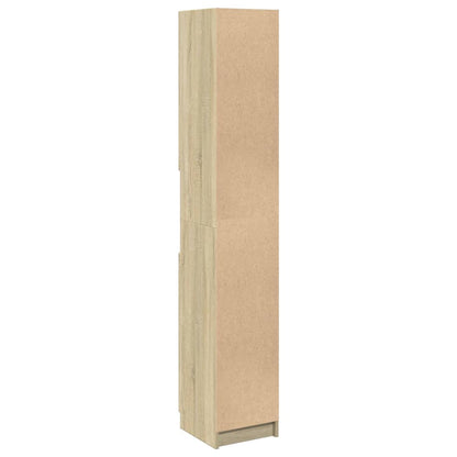 Badschrank Sonoma-Eiche 32x34x188,5 cm Holzwerkstoff