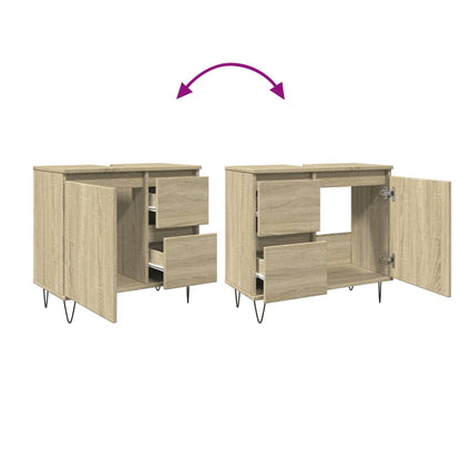 Badschrank Sonoma-Eiche 65x33x60 cm Holzwerkstoff