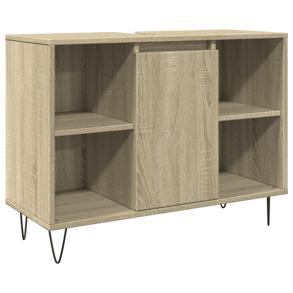 Badschrank Sonoma-Eiche 80x33x60 cm Holzwerkstoff