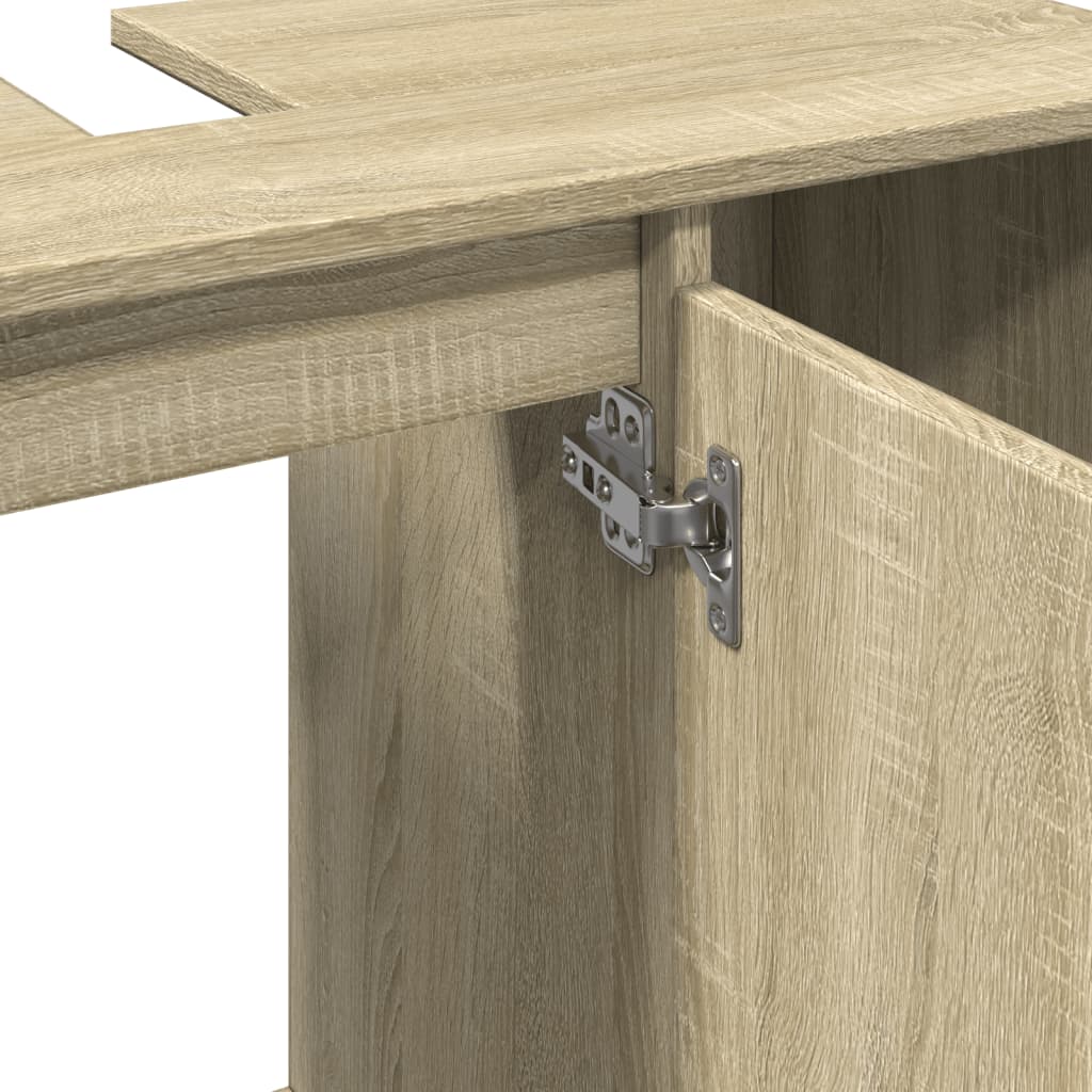 Badschrank Sonoma-Eiche 80x33x60 cm Holzwerkstoff