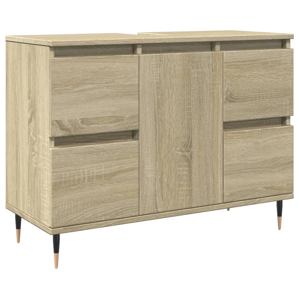 Badschrank Sonoma-Eiche 80x33x60 cm Holzwerkstoff