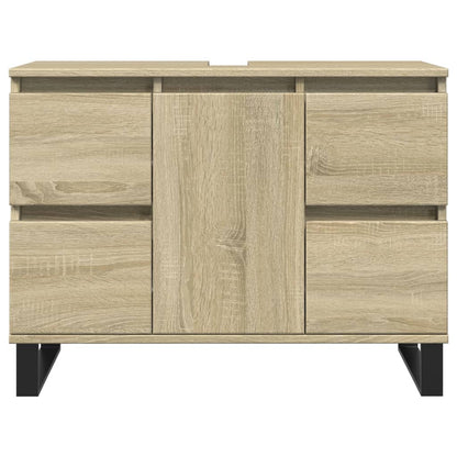 Badschrank Sonoma-Eiche 80x33x60 cm Holzwerkstoff