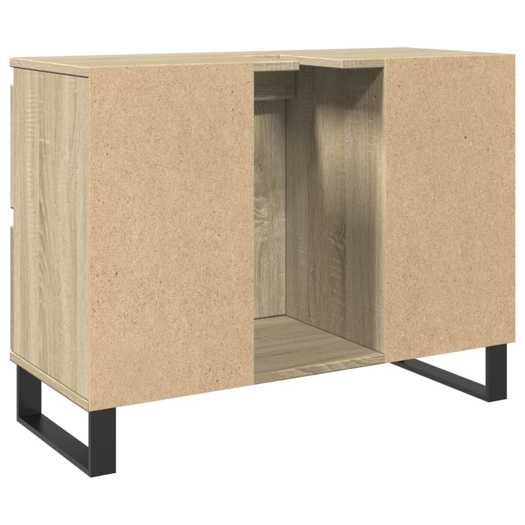 Badschrank Sonoma-Eiche 80x33x60 cm Holzwerkstoff