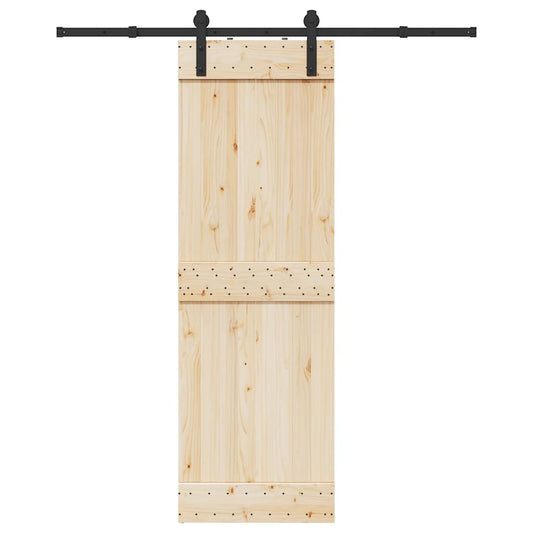 Schiebetürbeschlag-Set 183 cm Stahl Schwarz