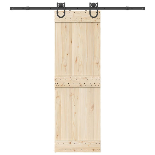 Schiebetürbeschlag-Set 200 cm Stahl Schwarz