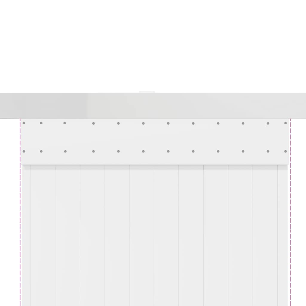 Schiebetürbeschlag-Set 183 cm Aluminiumlegierung Silbern