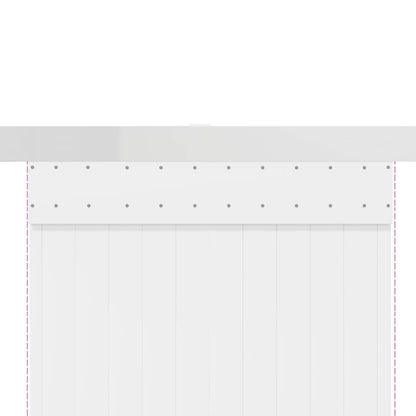 Schiebetürbeschlag-Set 183 cm Aluminiumlegierung Silbern