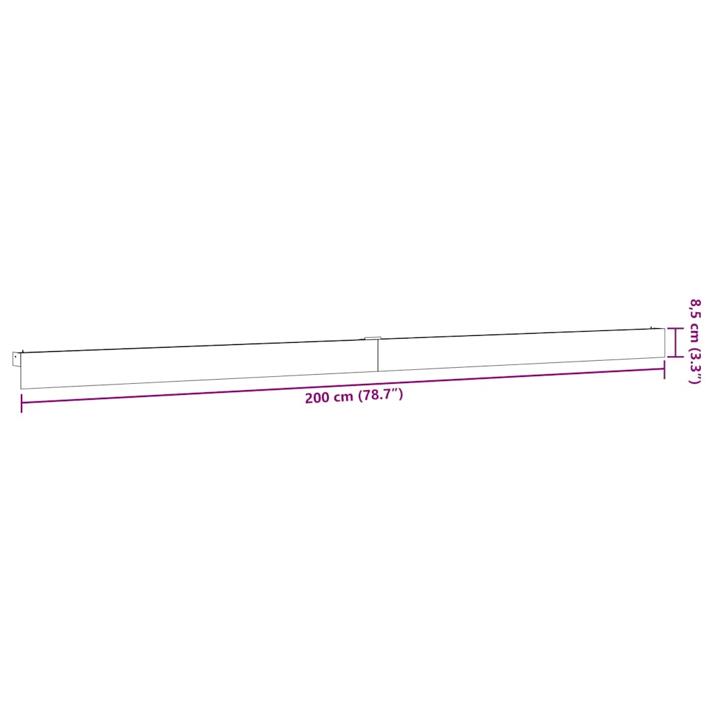 Schiebetürbeschlag-Set 200 cm Aluminiumlegierung Silbern