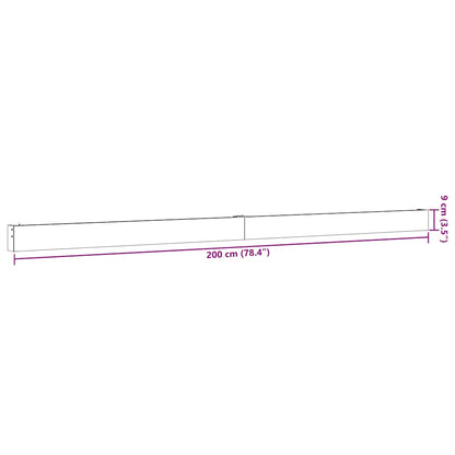 Schiebetürbeschlag-Set 200 cm Aluminiumlegierung Silbern