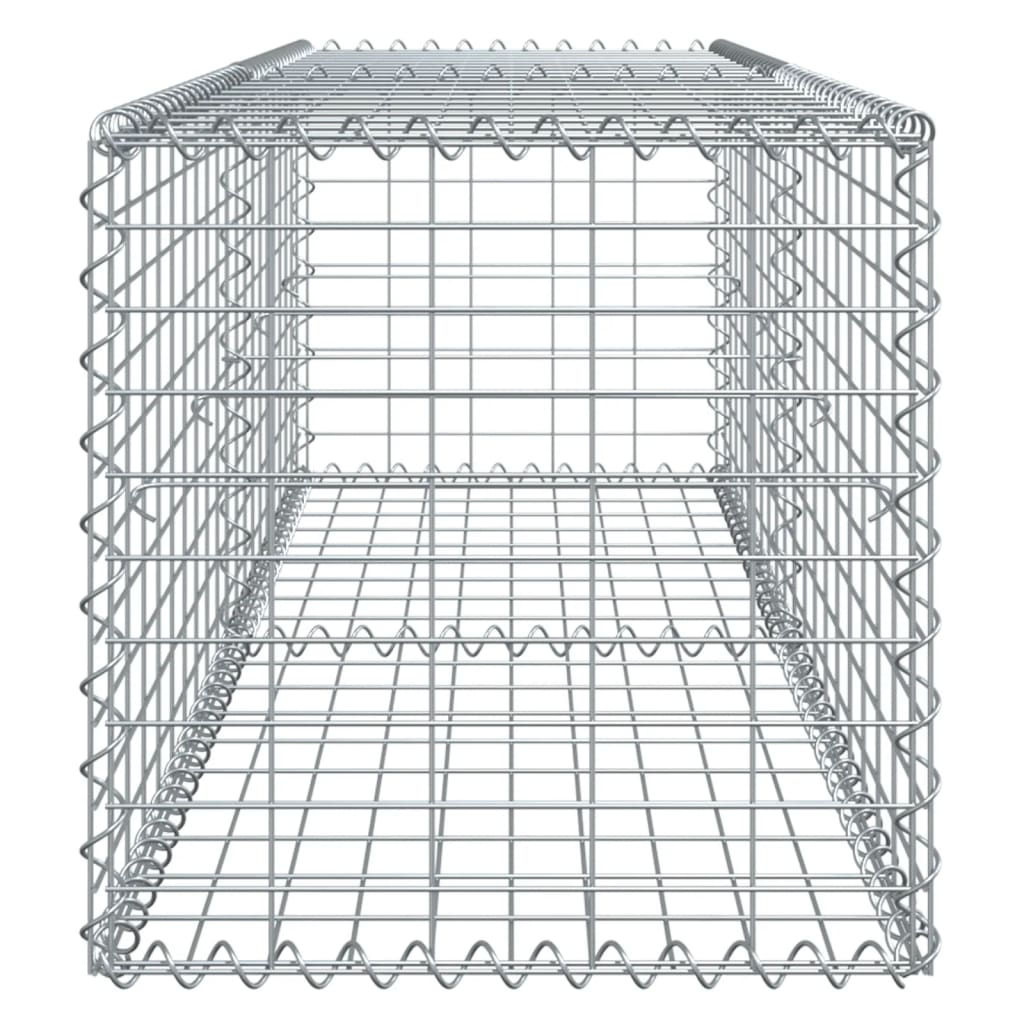 Gabione mit Deckel 200x50x50 cm Verzinktes Eisen