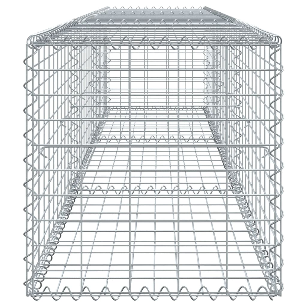 Gabione mit Deckel 300x50x50 cm Verzinktes Eisen