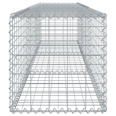 Gabione mit Deckel 300x50x50 cm Verzinktes Eisen