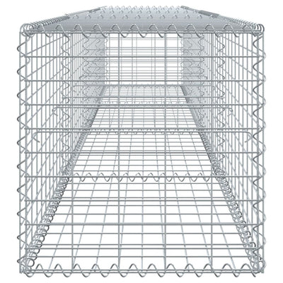 Gabionenkorb mit Deckel 400x50x50 cm Verzinktes Eisen