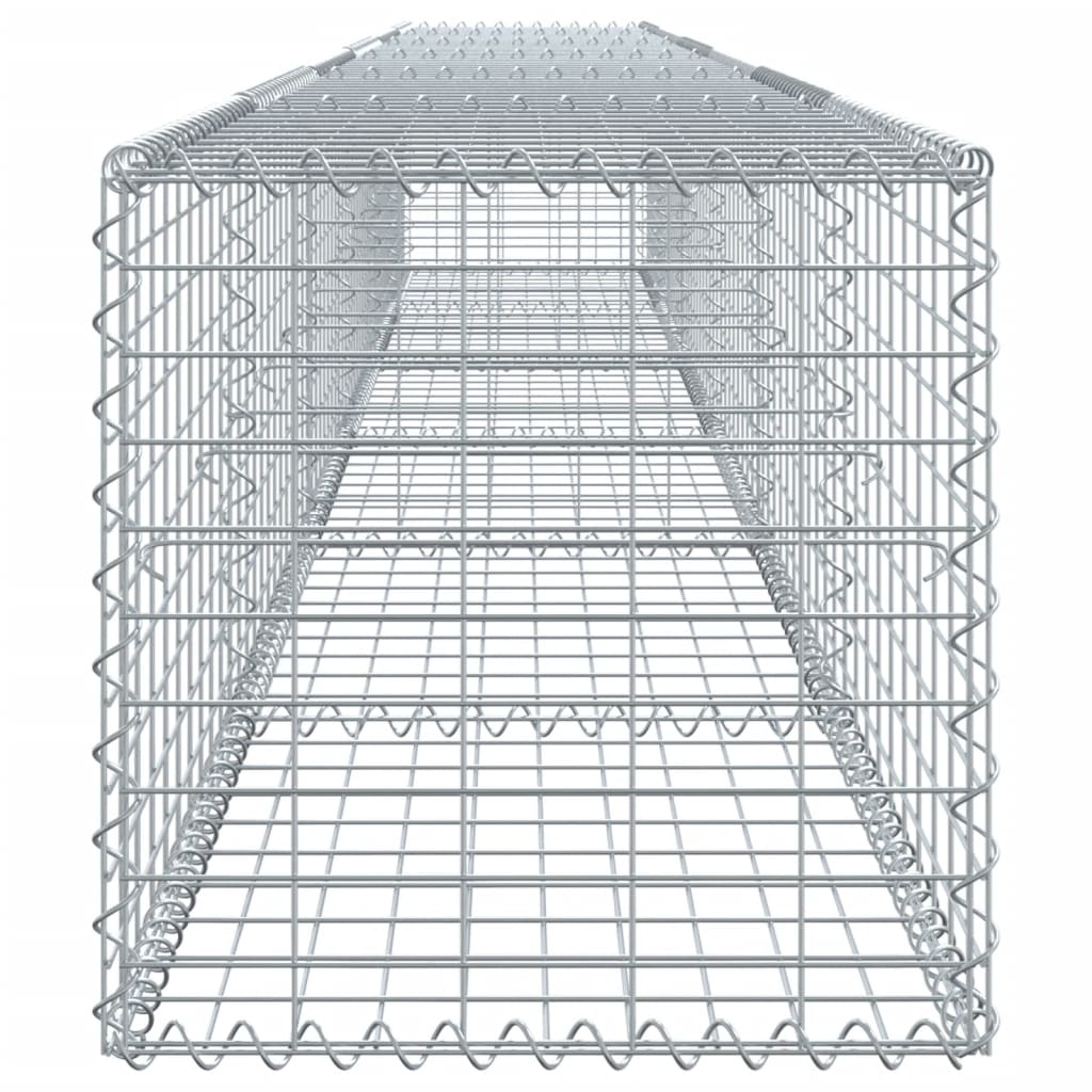 Gabione mit Deckel 600x50x50 cm Verzinktes Eisen