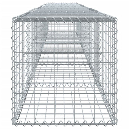 Gabione mit Deckel 600x50x50 cm Verzinktes Eisen