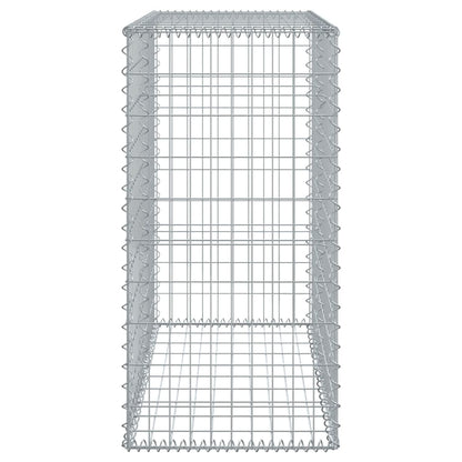 Gabione mit Deckel 100x50x100 cm Verzinktes Eisen