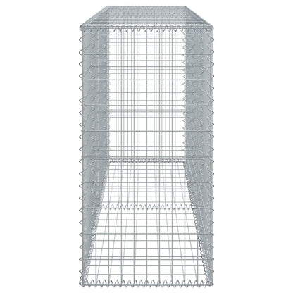 Gabione mit Deckel 200x50x100 cm Verzinktes Eisen