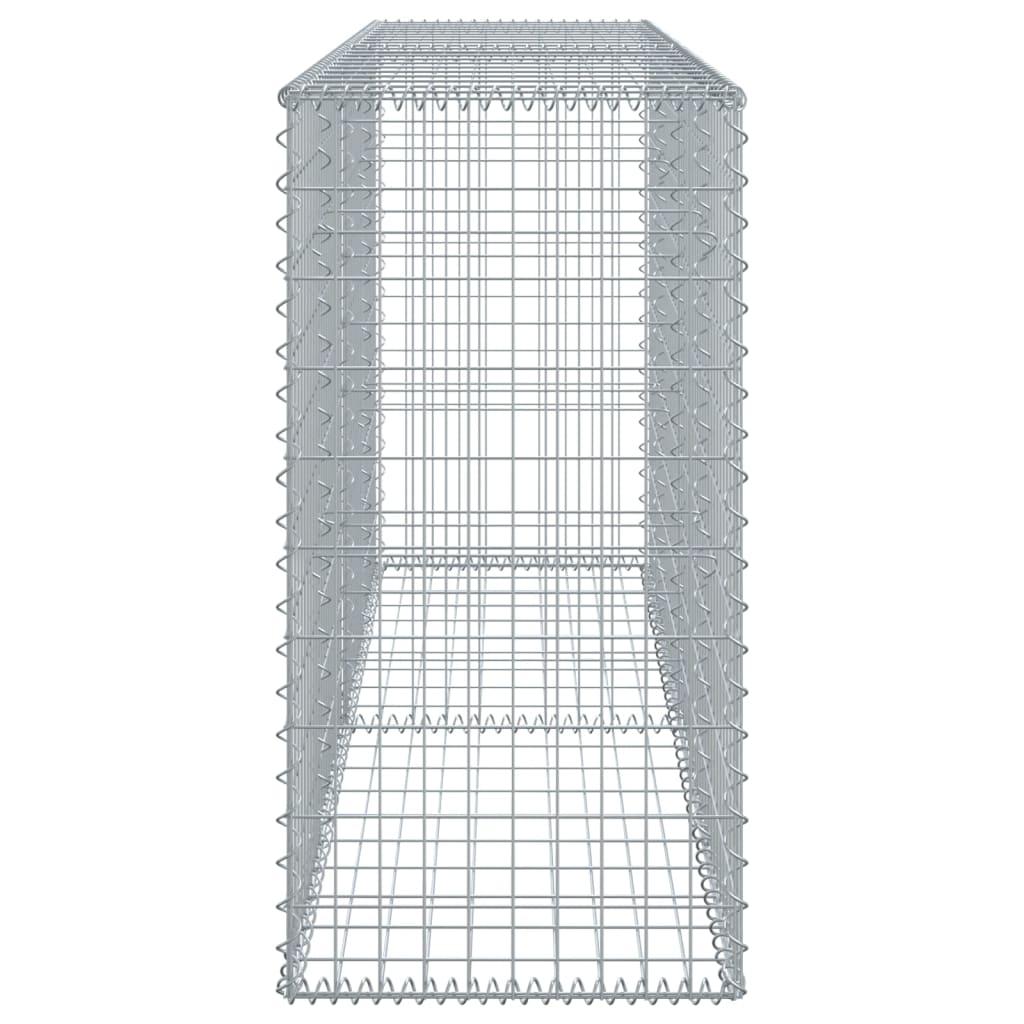 Gabione mit Deckel 200x50x100 cm Verzinktes Eisen