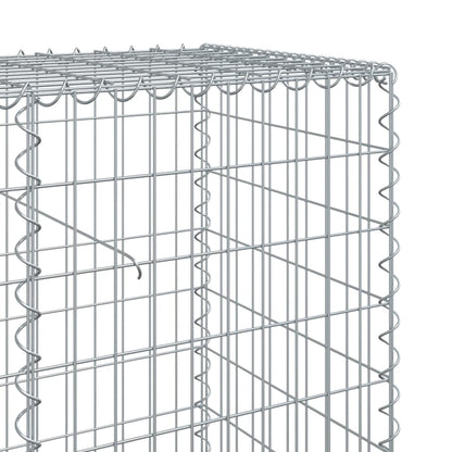 Gabione mit Deckel 200x50x100 cm Verzinktes Eisen