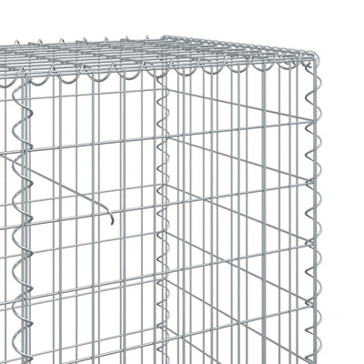 Gabione mit Deckel 200x50x100 cm Verzinktes Eisen