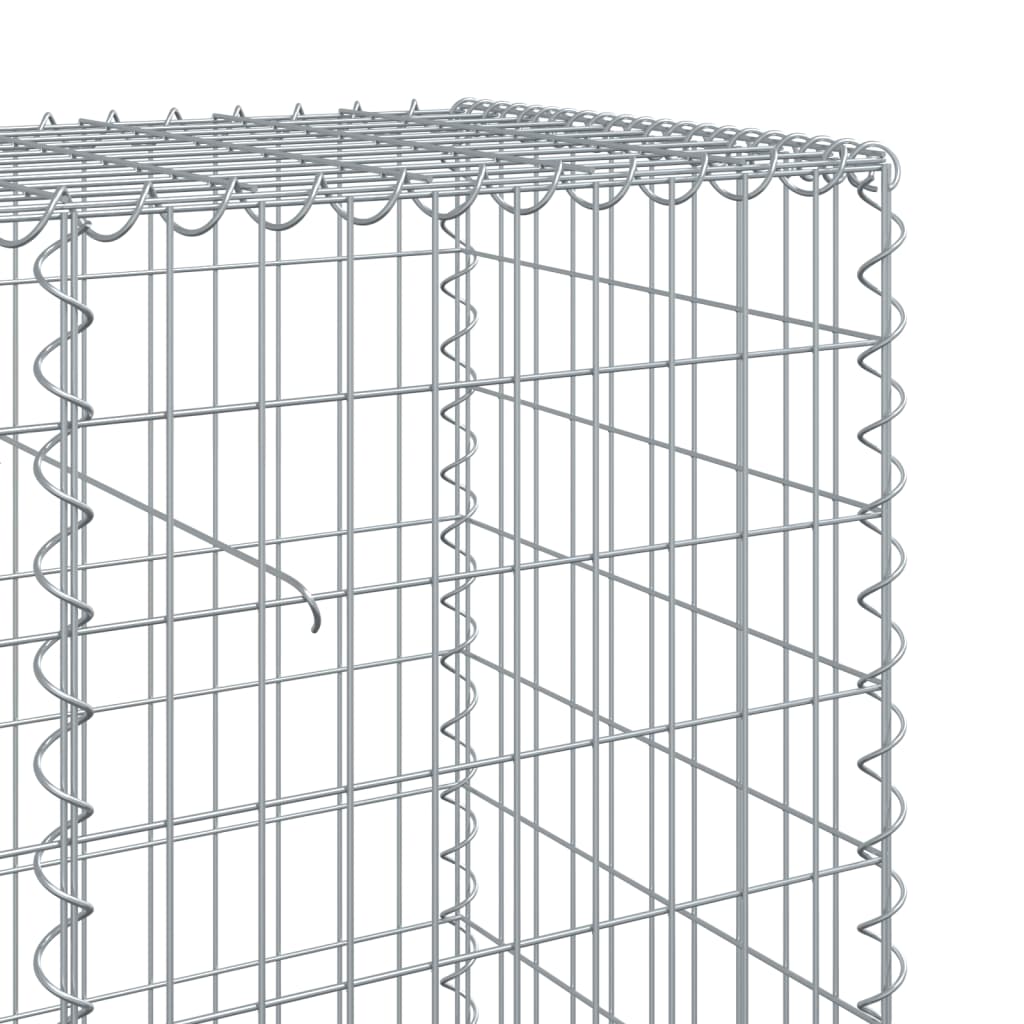 Gabione mit Deckel 400x50x100 cm Verzinktes Eisen