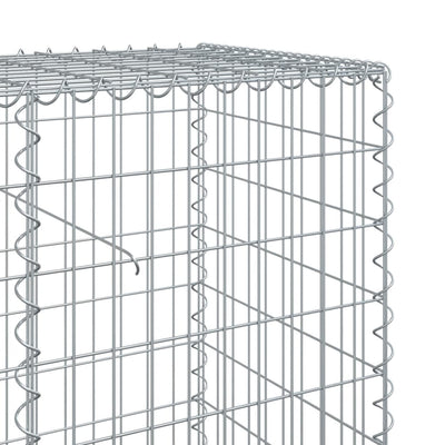 Gabione mit Deckel 600x50x100 cm Verzinktes Eisen