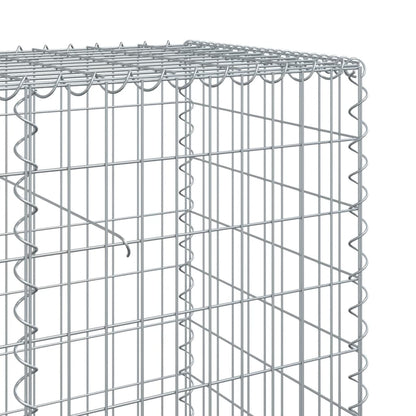 Gabione mit Deckel 800x50x100 cm Verzinktes Eisen