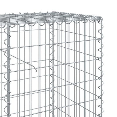 Gabione mit Deckel 900x50x100 cm Verzinktes Eisen