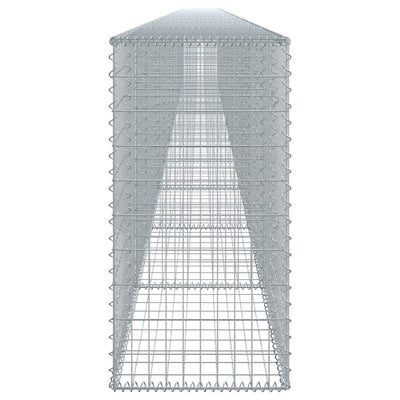 Gabione mit Deckel 1100x50x100 cm Verzinktes Eisen