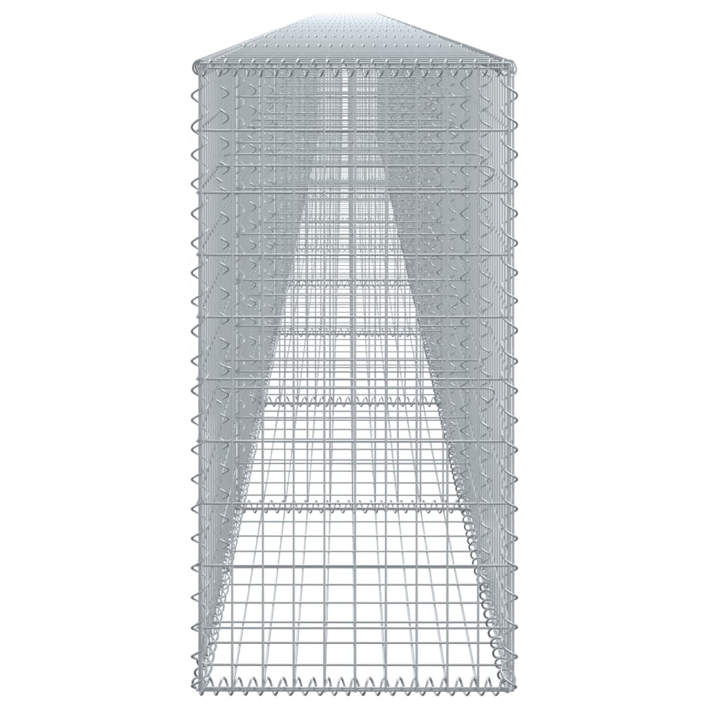 Gabione mit Deckel 1200x50x100 cm Verzinktes Eisen