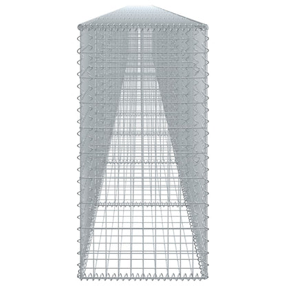 Gabione mit Deckel 1200x50x100 cm Verzinktes Eisen