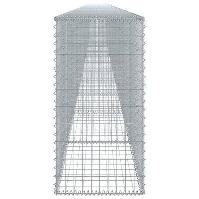 Gabione mit Deckel 1200x50x100 cm Verzinktes Eisen