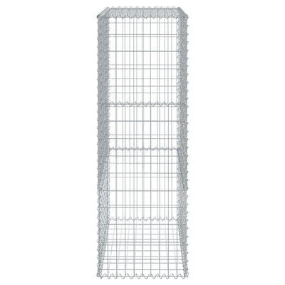 Gabione mit Deckel 100x50x150 cm Verzinktes Eisen