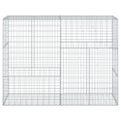 Gabione mit Deckel 200x50x150 cm Verzinktes Eisen