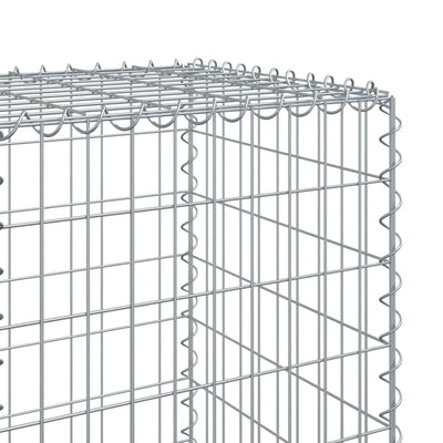 Gabione mit Deckel 500x50x150 cm Verzinktes Eisen