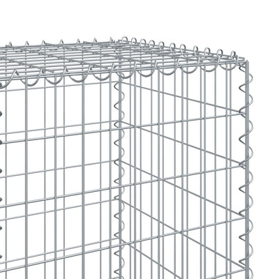 Gabione mit Deckel 1000x50x150 cm Verzinktes Eisen