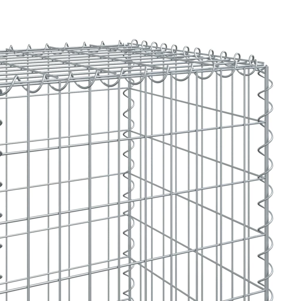 Gabione mit Deckel 1200x50x150 cm Verzinktes Eisen