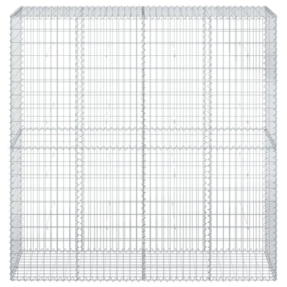 Gabione mit Deckel 200x50x200 cm Verzinktes Eisen