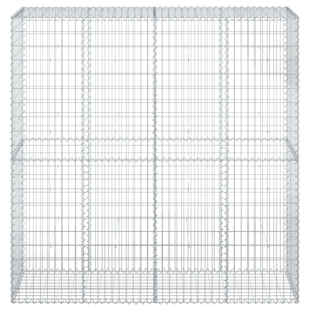 Gabione mit Deckel 200x50x200 cm Verzinktes Eisen