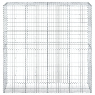 Gabione mit Deckel 200x50x200 cm Verzinktes Eisen