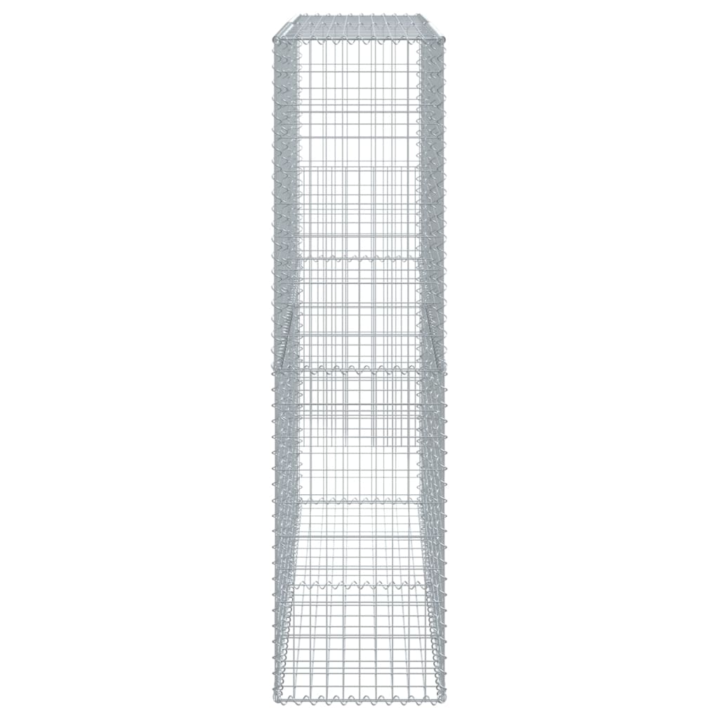 Gabione mit Deckel 200x50x200 cm Verzinktes Eisen